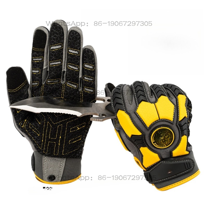 Cut Resistant Glove - Schnittfeste PVC Verschleißfeste TPR-Patch Mechanische Touchscreen-Antirutsch-Anti-Schnitt-Schutz-Anti-Kollisions-Handschuhe