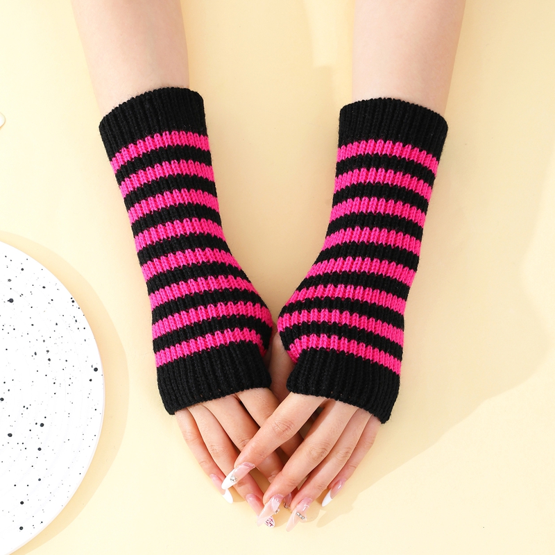 Kurze gestreifte fingerlose Ha – Fingerless Glove Knit Bewertung und Preis