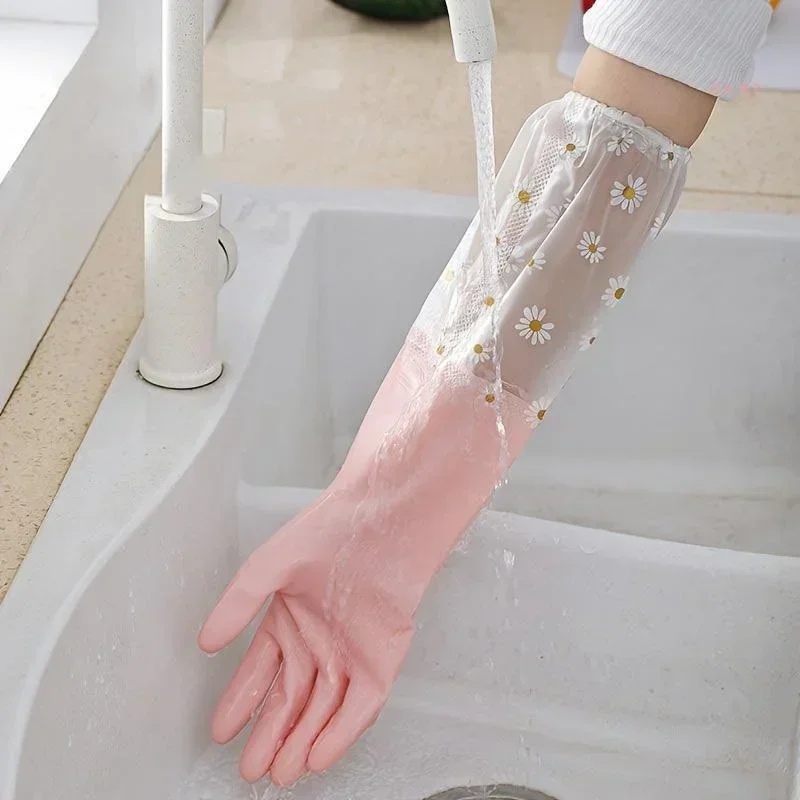 Haushalts-Langarm-Gummihandsch – Rubber Glove Cleaning Bewertung und Preis