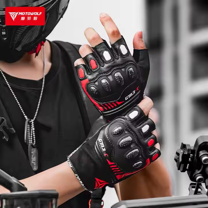Halbfinger-Motorradhandschuhe, – Motorcycle Glove Knuckle Bewertung und Preis
